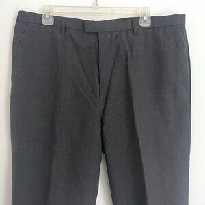 J Lindeberg Dark Gray Regular Fit Wool Dress Pants (36)